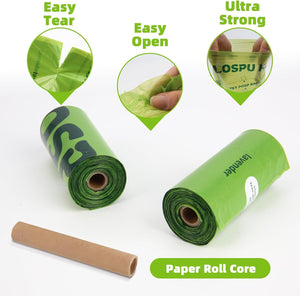 Dog Poop Bags Rolls, Extra Thick Leak Proof Pet Waste Bag, 360 Count Tear Resistant Poop Bags for Dogs for Outdoor Doggie Walking and Cat Litters Cleaning