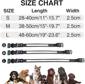 Light up Dog Collars - LED Dog Collar Rechargeable Lighted Dog Collars for Night Resistant-Water Glow Dog Collar