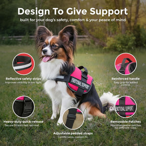 Emotional Support Vest Harness, XXS 13.5-17 In, Pink