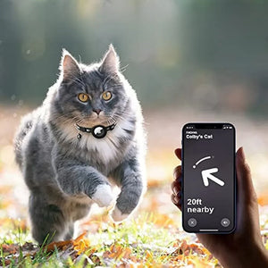 CAT GPS Tracking Collar with Quick-Release Fastener and Reflective Design for Improved Nighttime Visibility