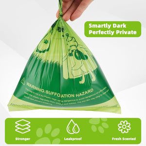 Dog Poop Bags Rolls, Extra Thick Leak Proof Pet Waste Bag, 360 Count Tear Resistant Poop Bags for Dogs for Outdoor Doggie Walking and Cat Litters Cleaning