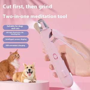 2-in-1 LED pet nail clipper and grinder for dogs and cats - product image 7