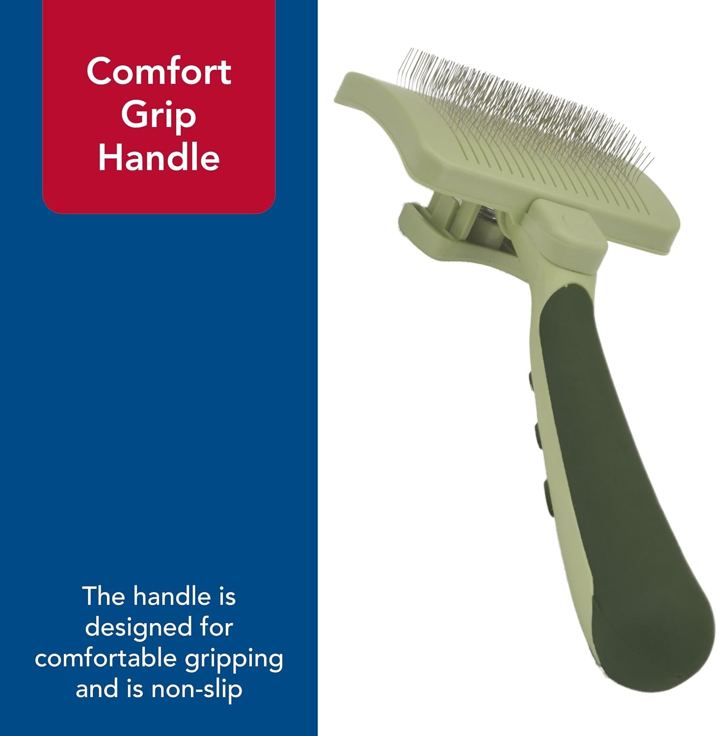 Pet Safari Dog Self-Cleaning Slicker Brush - Dog Deshedding Brush - Prevents Mats and Tangled Hair - for Dogs with Short or Long Hair - Small - 7" X 3.6"