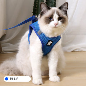 Breathable cat walking harness mesh vest for outdoor walks - product image 7