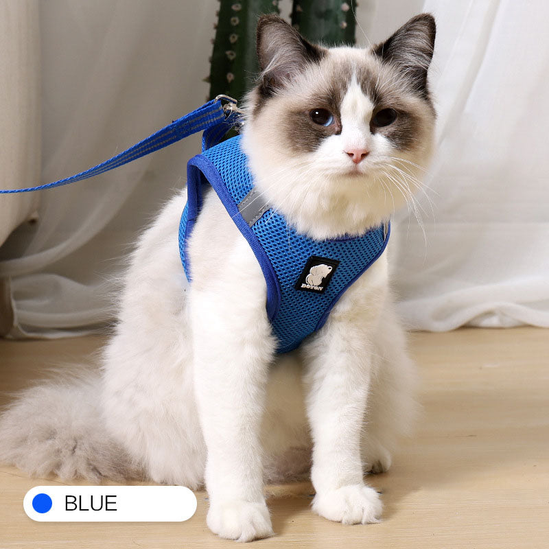 Breathable cat walking harness mesh vest for outdoor walks - product image 7