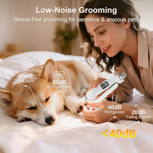 Dog Nail Clippers with Light, 2-In-1 Pet Nail Grinder, USB Rechargeable