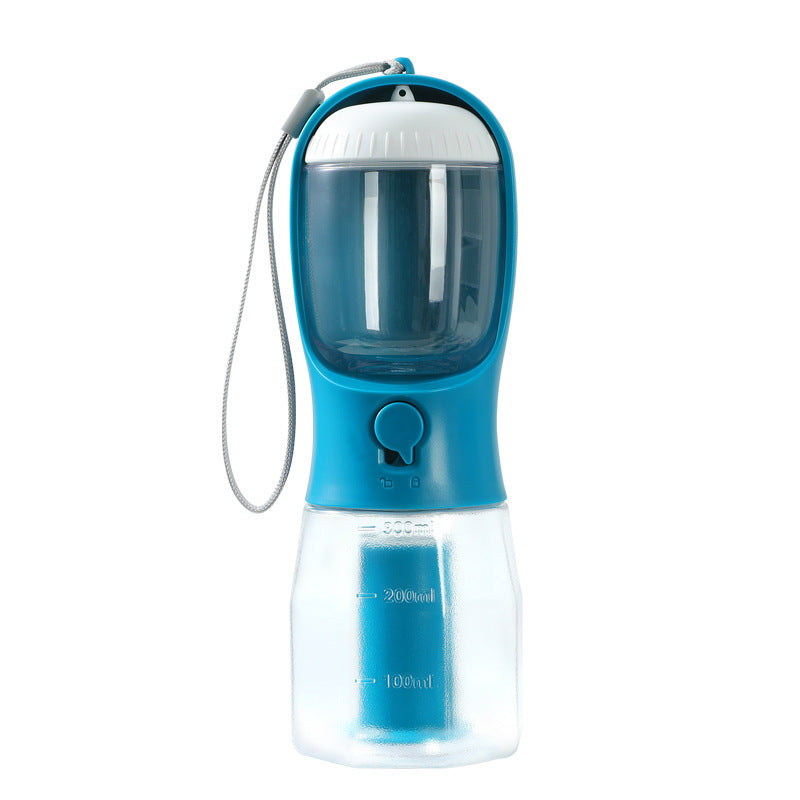 3-in-1 portable dog water bottle with food and waste bag storage - product image 2