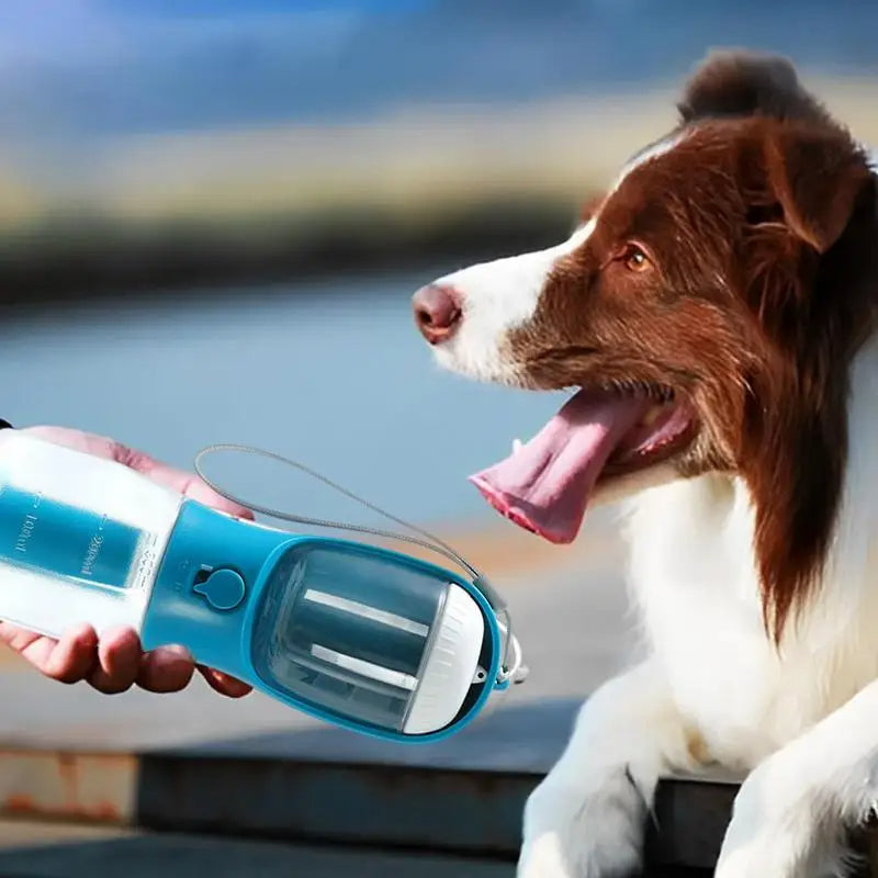 3-in-1 portable dog water bottle with food and waste bag storage - product image 7