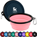 Collapsible Dog Bowl,2 Pack Collapsible Dog Water Bowls for Cats Dogs,Portable Pet Feeding Watering Dish for Walking Parking Traveling with 2 Carabiners