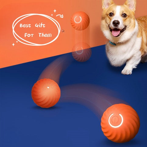 Interactive rechargeable dog jumping ball for active play