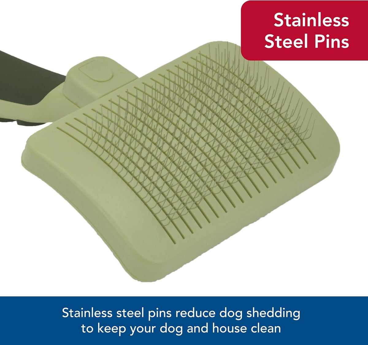 Pet Safari Dog Self-Cleaning Slicker Brush - Dog Deshedding Brush - Prevents Mats and Tangled Hair - for Dogs with Short or Long Hair - Small - 7" X 3.6"