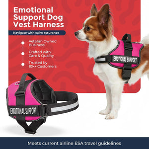 Emotional Support Vest Harness, XXS 13.5-17 In, Pink