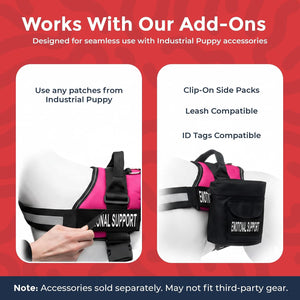 Emotional Support Vest Harness, XXS 13.5-17 In, Pink