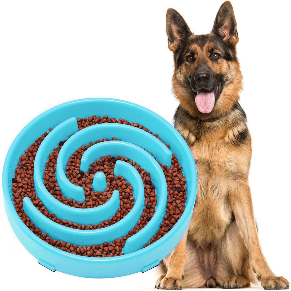 Non-slip slow feeder dog bowl for medium and large dogs