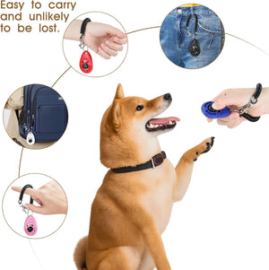 5 Pack Dog Clicker, Pet Training Clicker with Wrist Strap