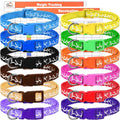 Puppy Litter Collars, Super Soft Nylon Adjustable Whelping ID Bands, Camouflage Assorted Colors Identification Set of 12 (S)