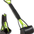 Pooper Scooper - Foldable Cat and Dog Poop Scoop with Ergonomic Handle - Enables One-Handed Use on Concrete, Grass, and Gravel by  (Green)