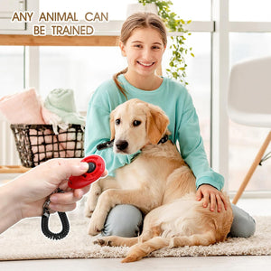 5 Pack Dog Clicker, Pet Training Clicker with Wrist Strap