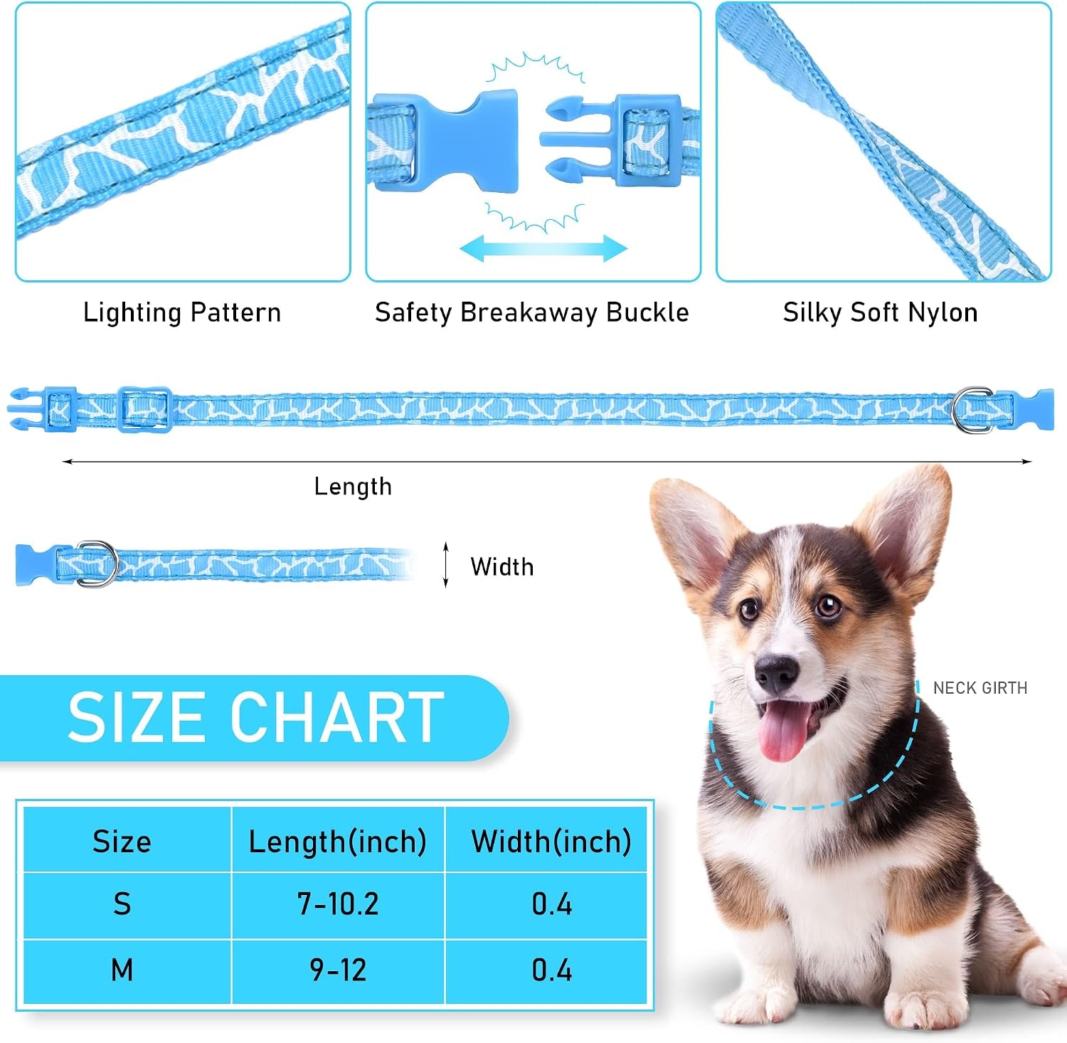 Puppy Litter Collars, Super Soft Nylon Adjustable Whelping ID Bands, Camouflage Assorted Colors Identification Set of 12 (S)