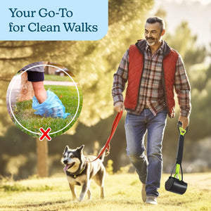 Pooper Scooper - Foldable Cat and Dog Poop Scoop with Ergonomic Handle - Enables One-Handed Use on Concrete, Grass, and Gravel by  (Green)