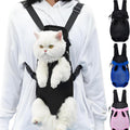 Pet Carrier Backpack, Adjustable Pet Front Carriers for Small Medium Dogs Cats 5-18 Lbs, Legs Out, Dog Cat Carrier Backpack for Hiking,Camping,Traveling,Cycling (Black, Medium（Fit:5-10Lb）)